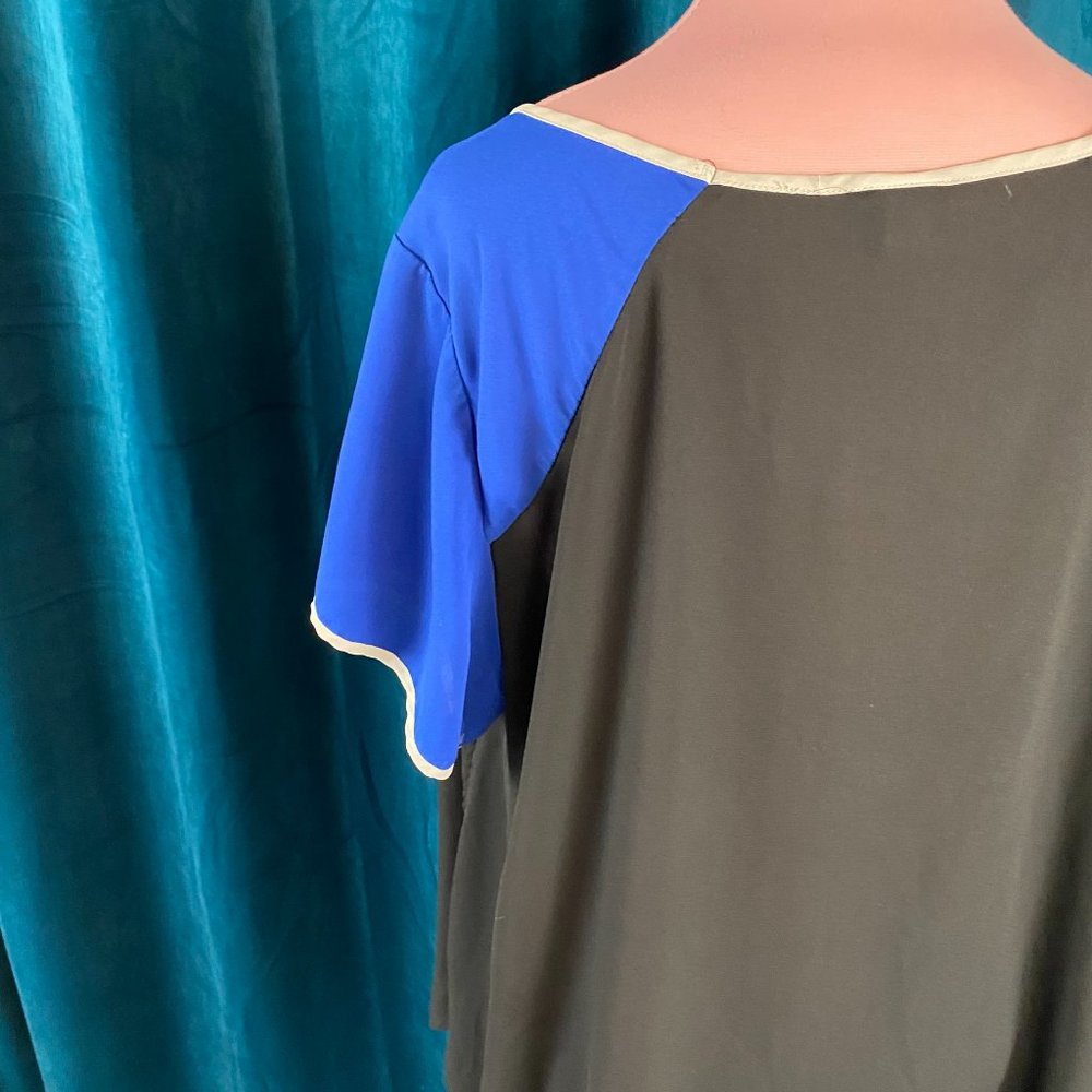 Torrid Colorblock Chiffon Blouse Top - Picture 4 of 5